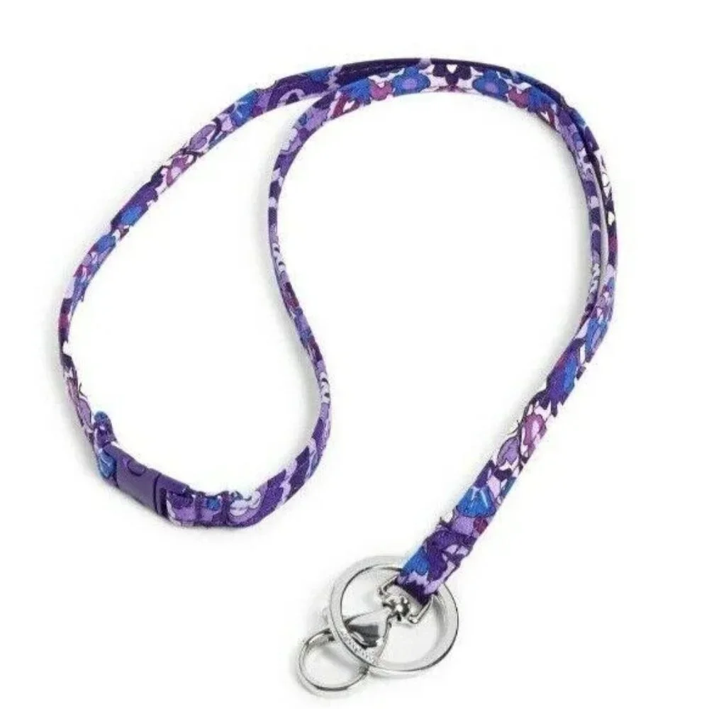 NWT Vera Bradley Iconic Breakaway Lanyard in Regal Rosette - Purple Floral